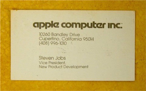 biglietti da visita - Steve Jobs
