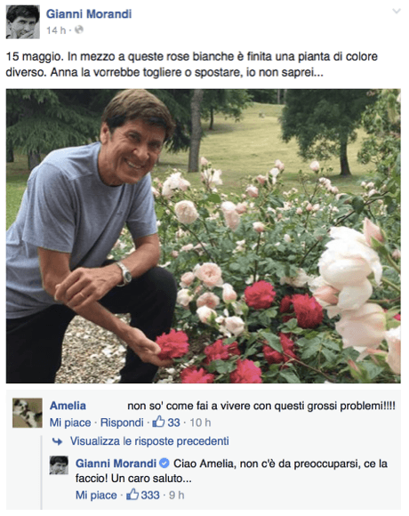 Gianni Morandi, l'idolo bon ton di Facebook