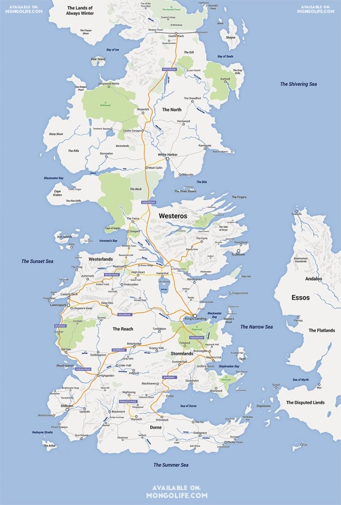 Mappa di Westeros