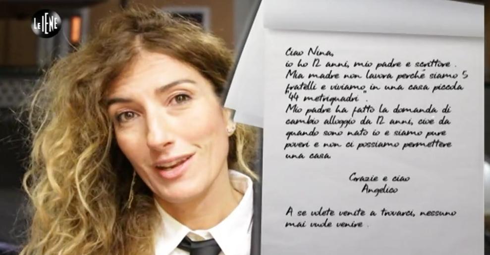 La lettera inviata dal piccolo Angelico a 'Le iene'