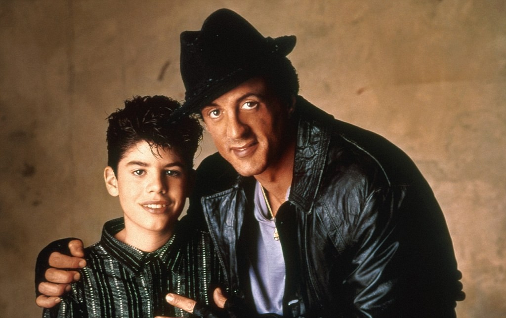 Sylvester e Sage Stallone sul set di 'Rocky V', 1990 (Allstar/Cinetext/UNITED ARTISTS)