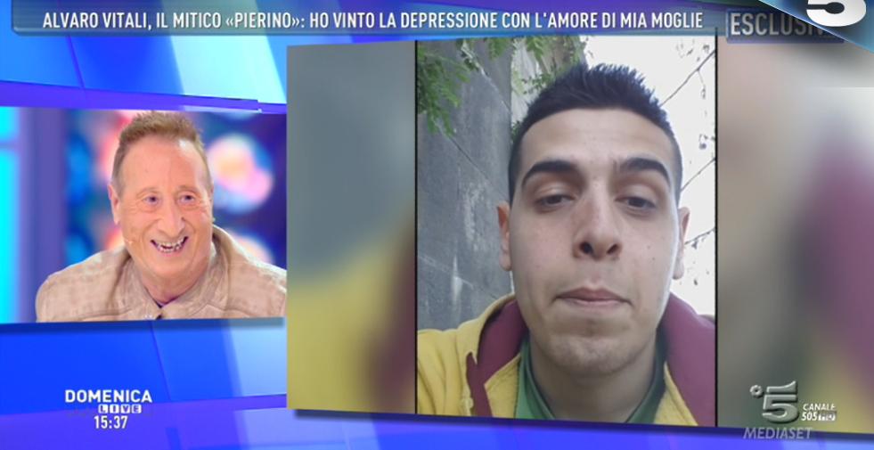 Alvaro Vitali a Domenica Live: "L'amore mi ha salvato dalla depressione"