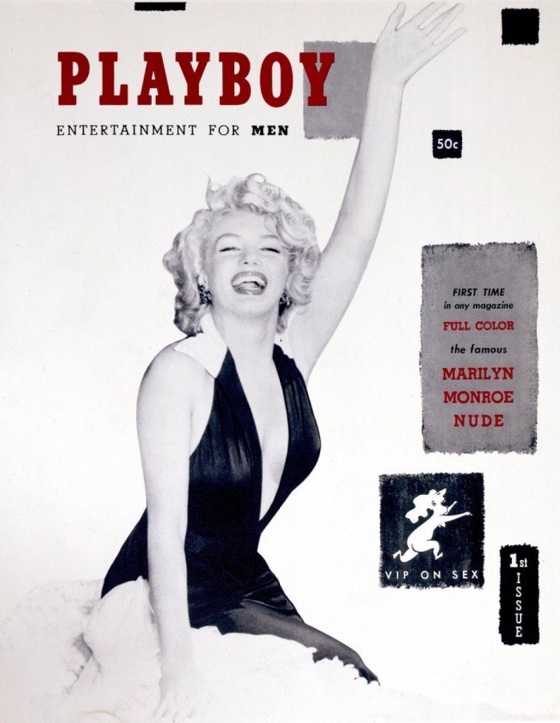 Marilyn sulla prima copertina di Playboy. 
