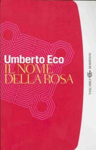 Copertina de "Il nome della rosa" edizione Bompiani. 