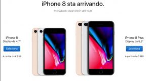 iPhone 8 e iPhone 8 Plus: specifiche e prezzi