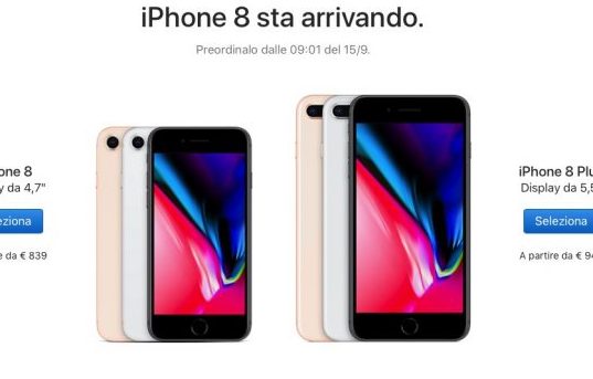 iPhone 8 e iPhone 8 Plus: specifiche e prezzi